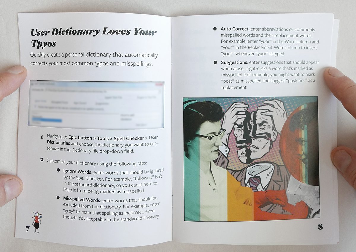 User dictionary spread from the 2018 resident pocket guide