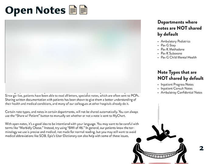 Page from a Denver Health Epic quarterly update guide